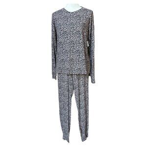 BP Cheeta Print Long Sleeve Loungewear Set